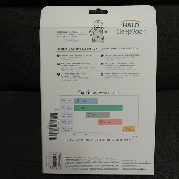 Halo SleepSack 100% Cotton Large 12-18M Wearable Blanket Animal Print Neutral - Picture 7 of 13